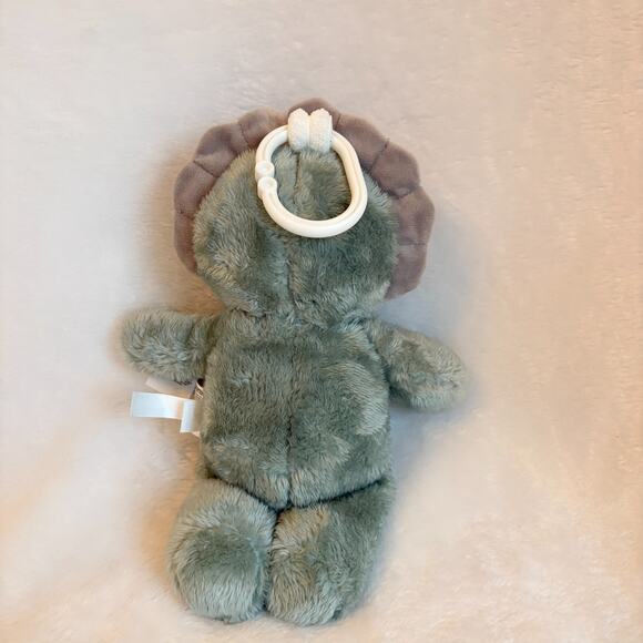 11" Musical Lullaby Triceratops Plush Green Soother Stroller Clip 2023 Dream Gro - Picture 4 of 9